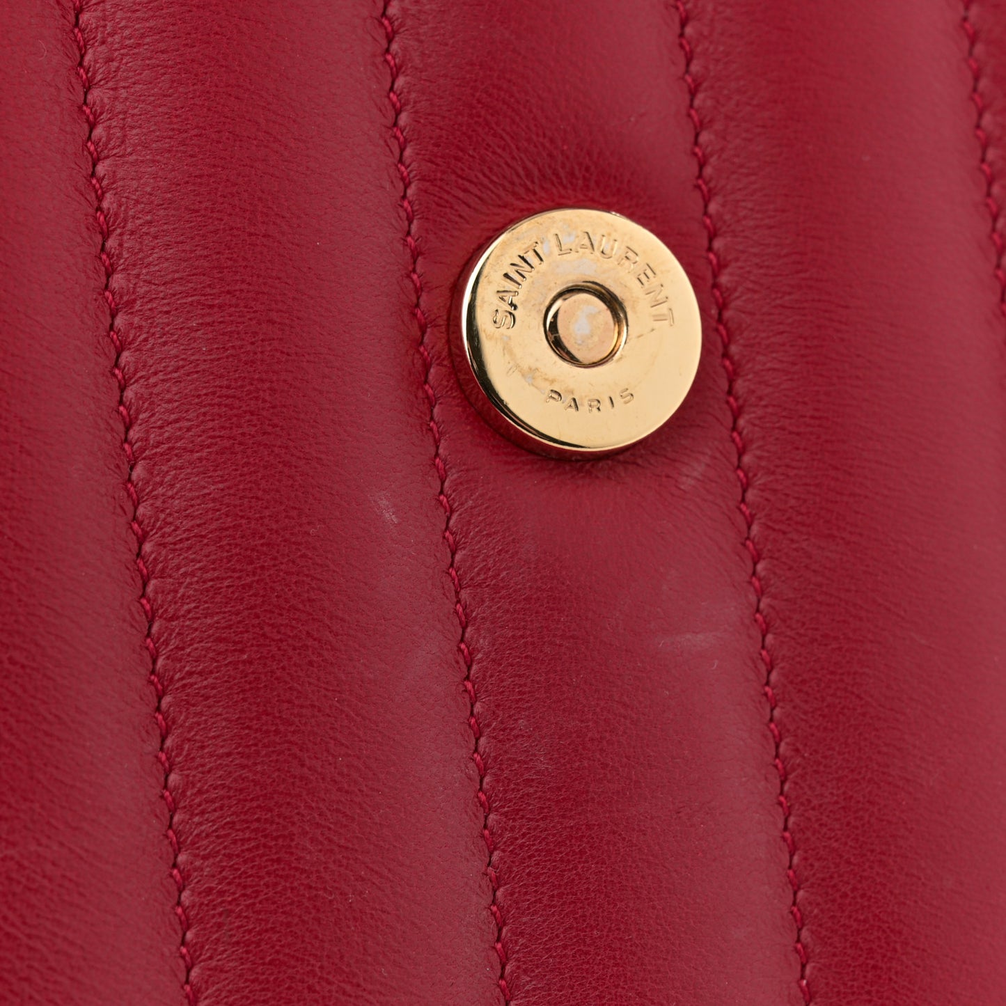 Lambskin Matelasse Monogram Small Vicky Chain Bag Red