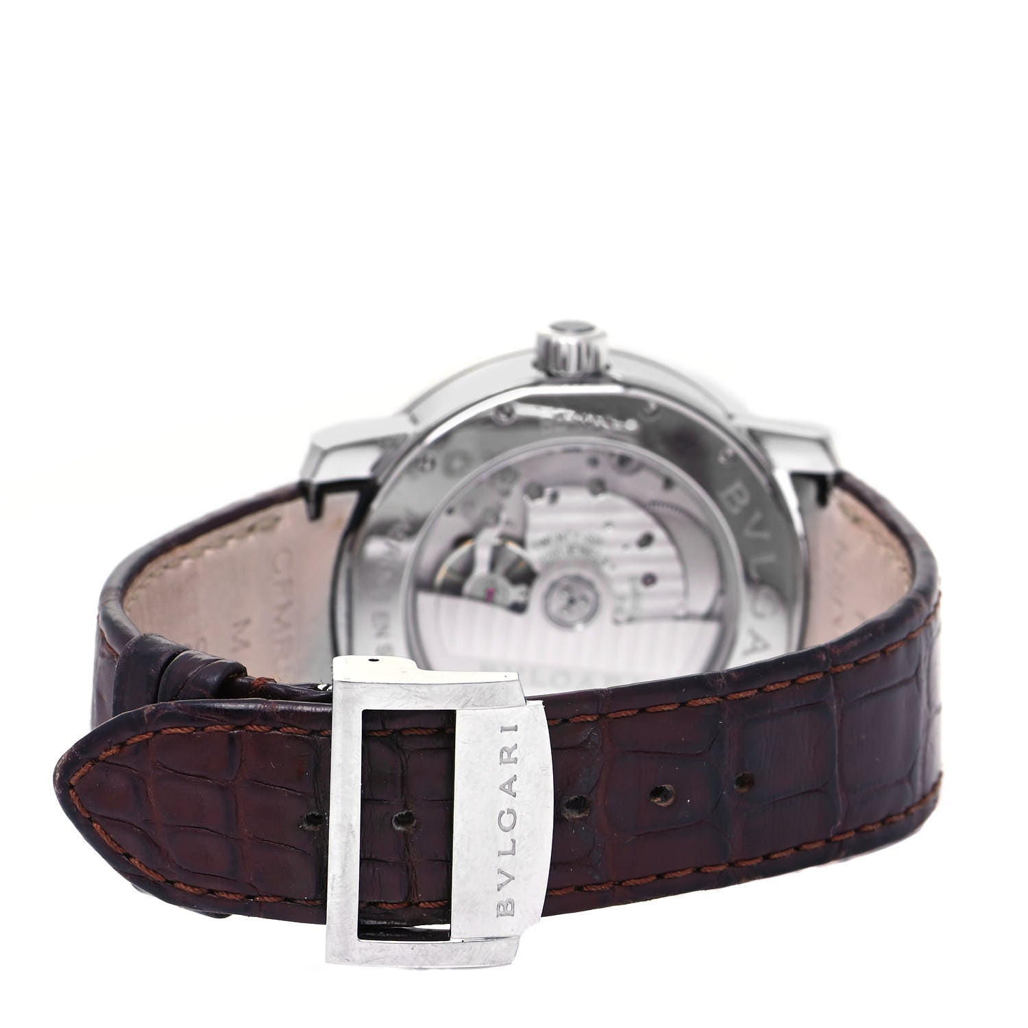 Bulgari Stainless Steel Alligator 39mm Solotempo Automatic Watch 3 of 5