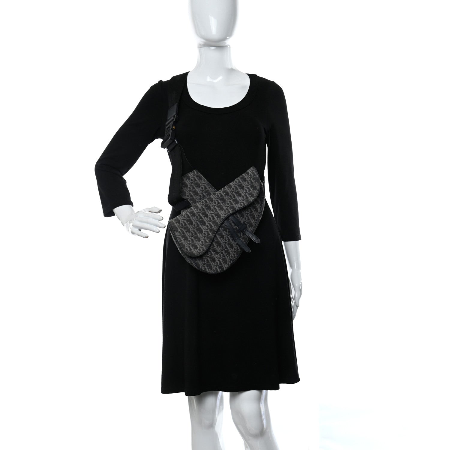 Christian Dior Oblique Mens Saddle Bag Blue 2 of 13