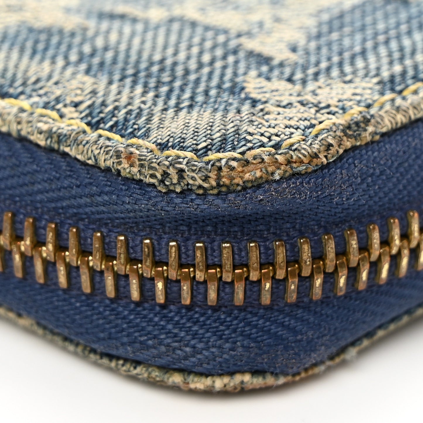 Monogram Denim Zippy Wallet Blue