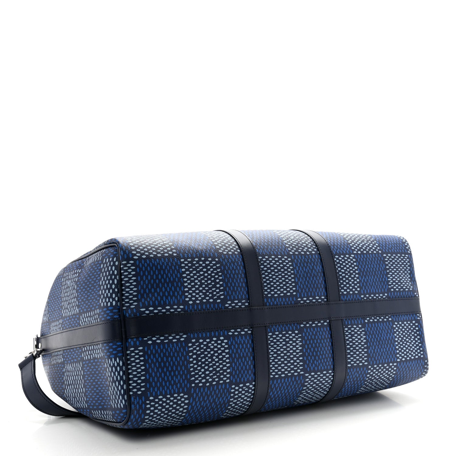 Louis Vuitton Damier Heritage Keepall Bandouliere 50 Blue 3 of 10
