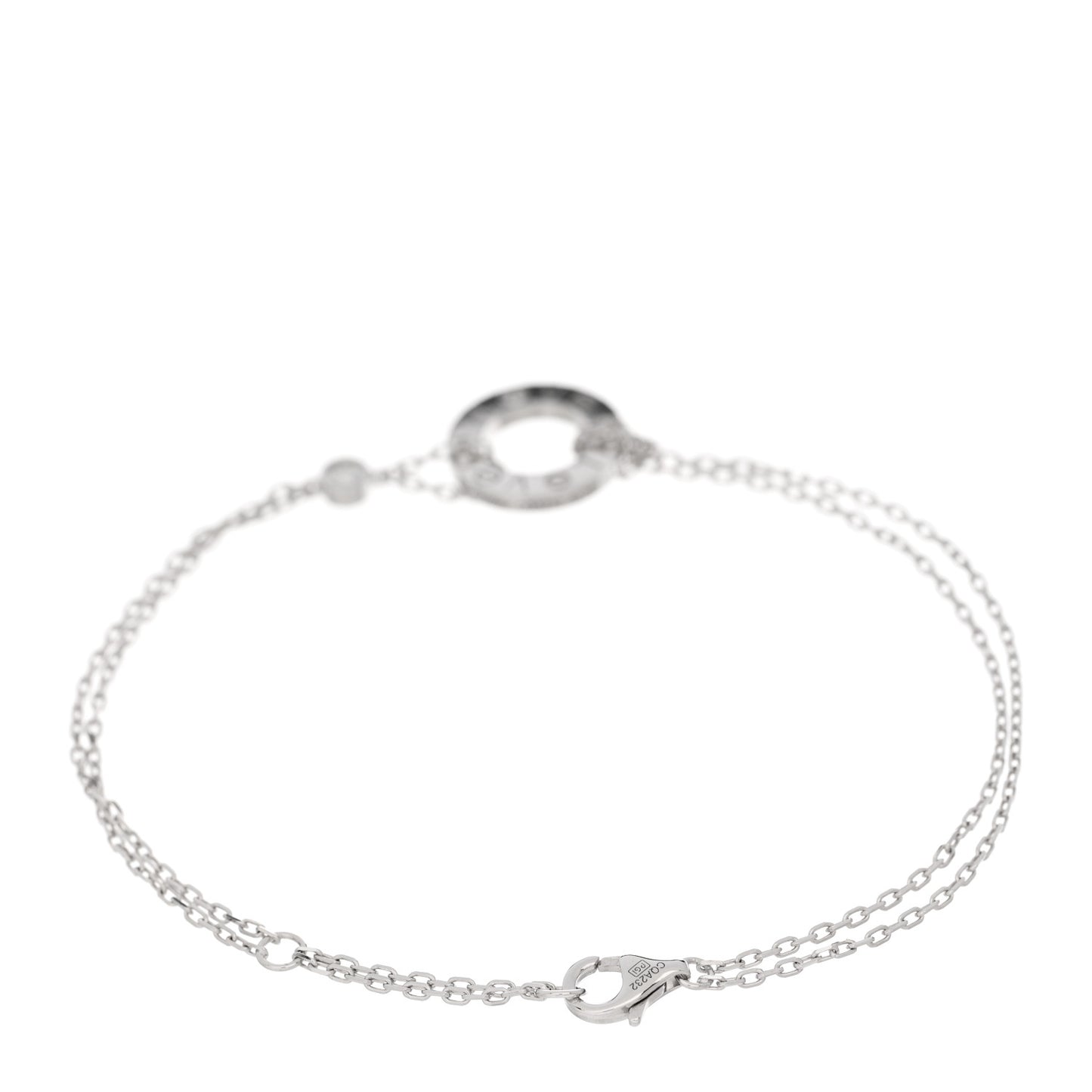 18K White Gold Diamond LOVE Bracelet