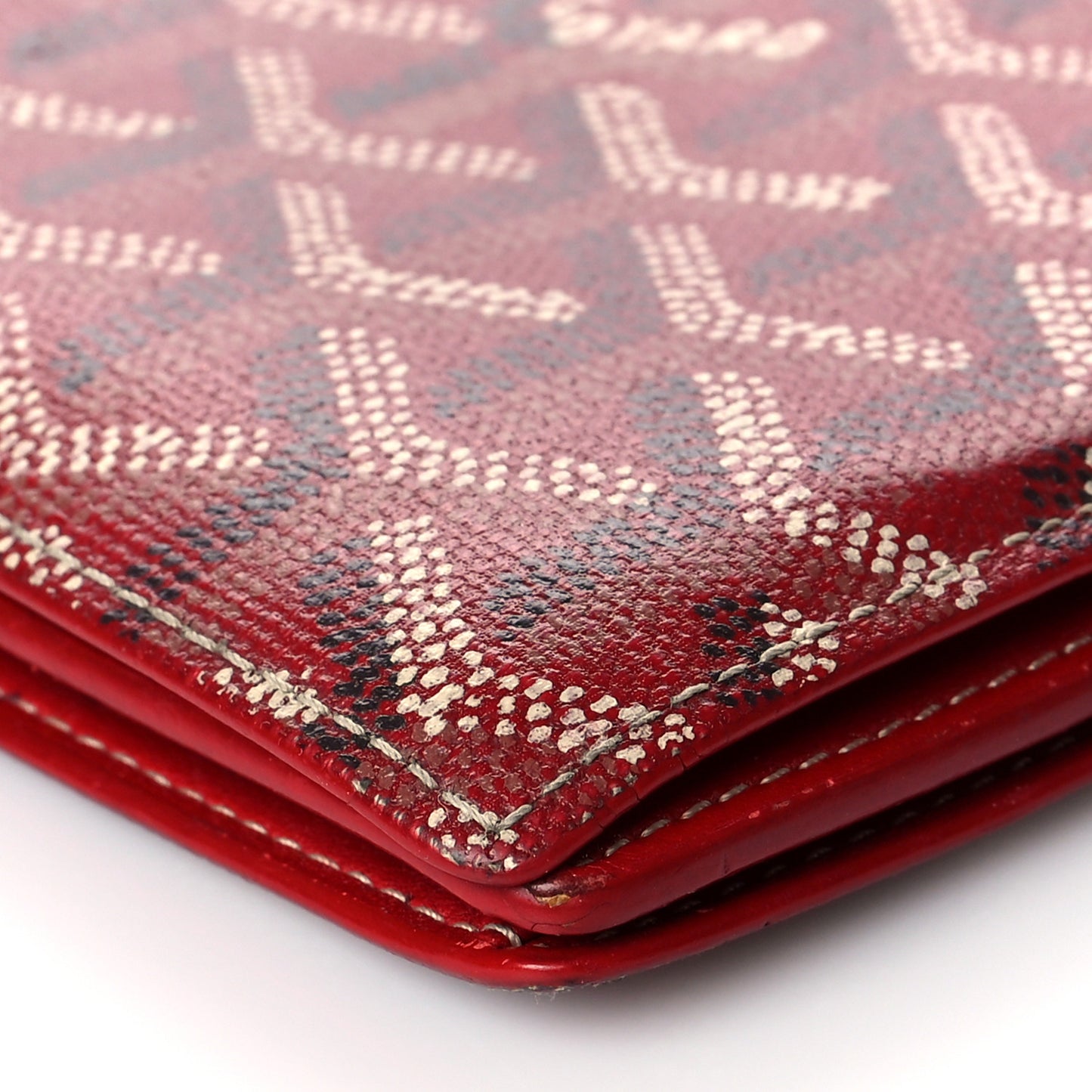 Goyardine Long Bi-Fold Wallet Red