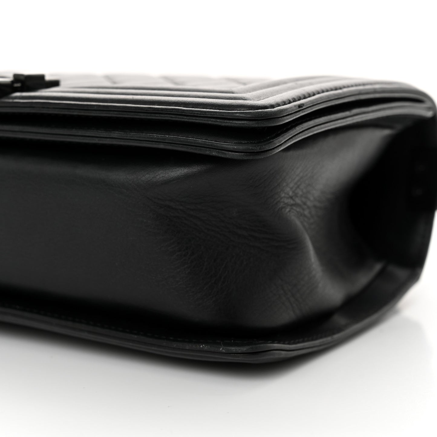 Calfskin Quilted Medium Boy Flap So Black