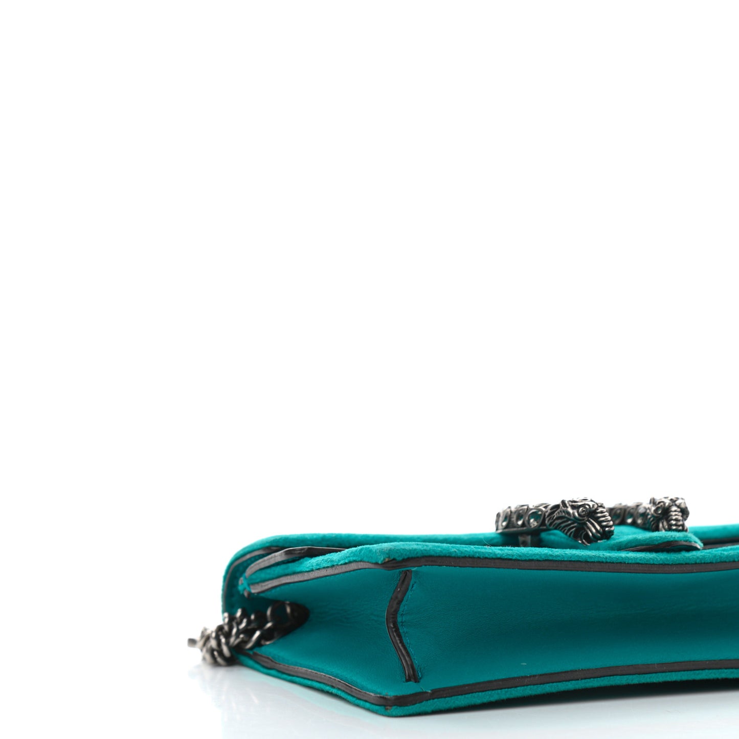 Velvet Super Mini Dionysus Shoulder Bag Pavone Cyan