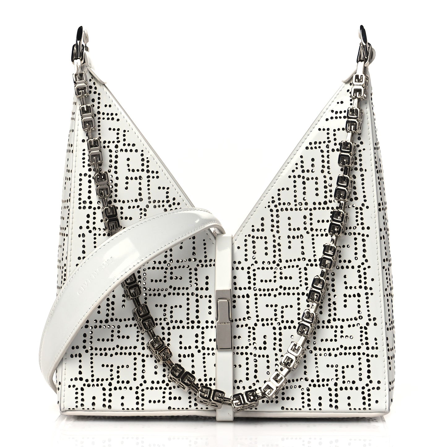 Calfskin 4G Perforated Mini Cut Out Shoulder Bag Ivory
