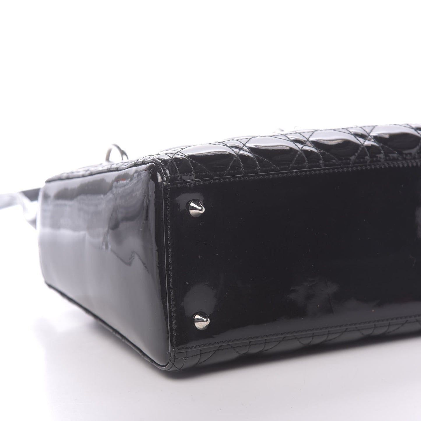 Patent Cannage Medium Lady Dior Black