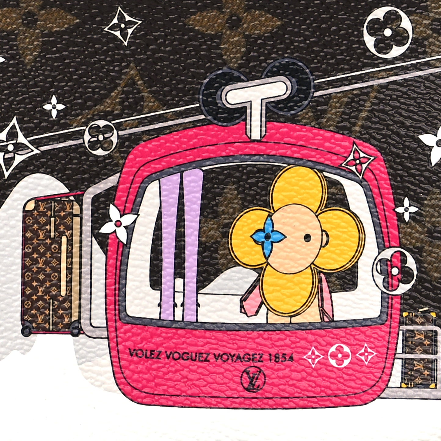 Monogram 2019 Christmas Animation Mini Courchevel Pochette Accessories Fuchsia