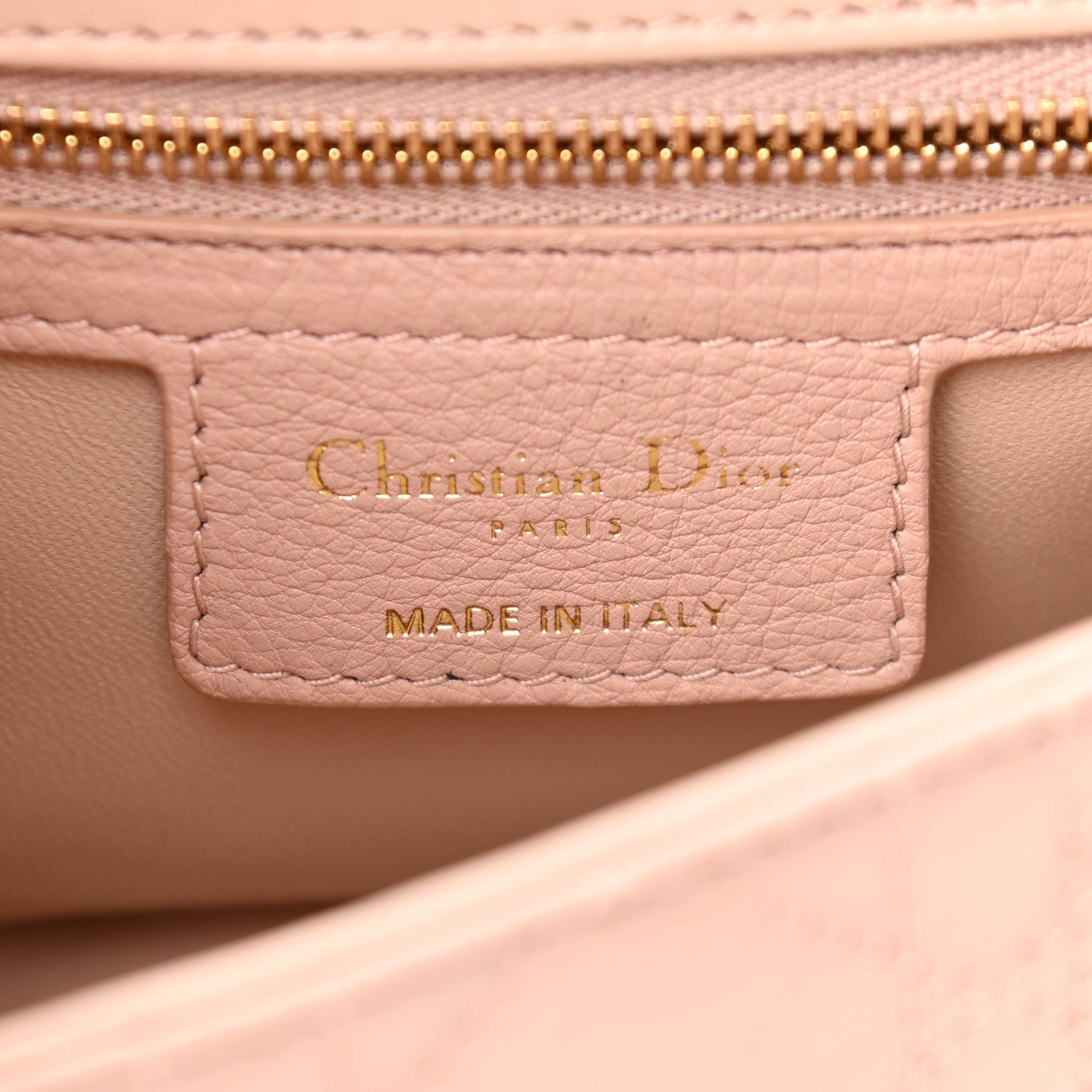 Christian Dior Calfskin Cannage Small Caro Bag Rose De Vents 8 of 10