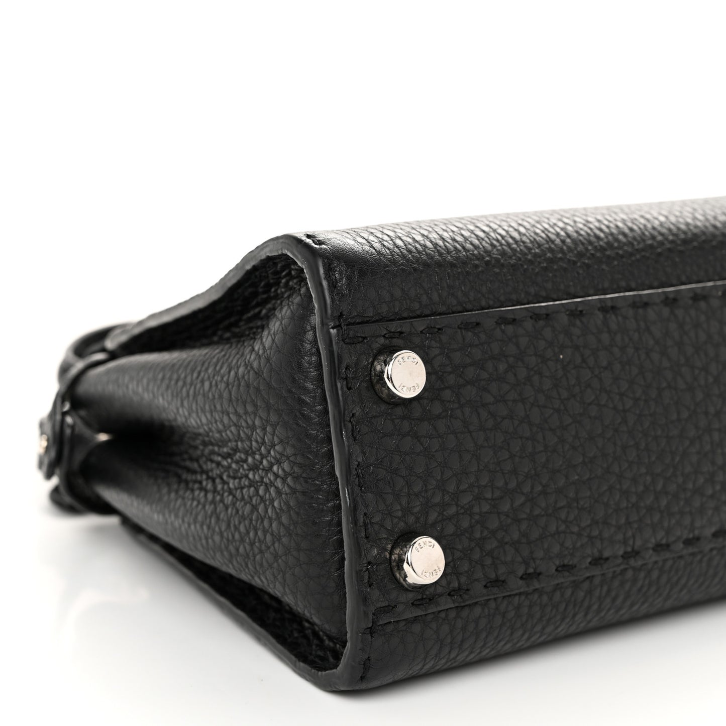 Cuoio Romano Selleria Bi-Color Mini Peekaboo Iconic Satchel Black Mou