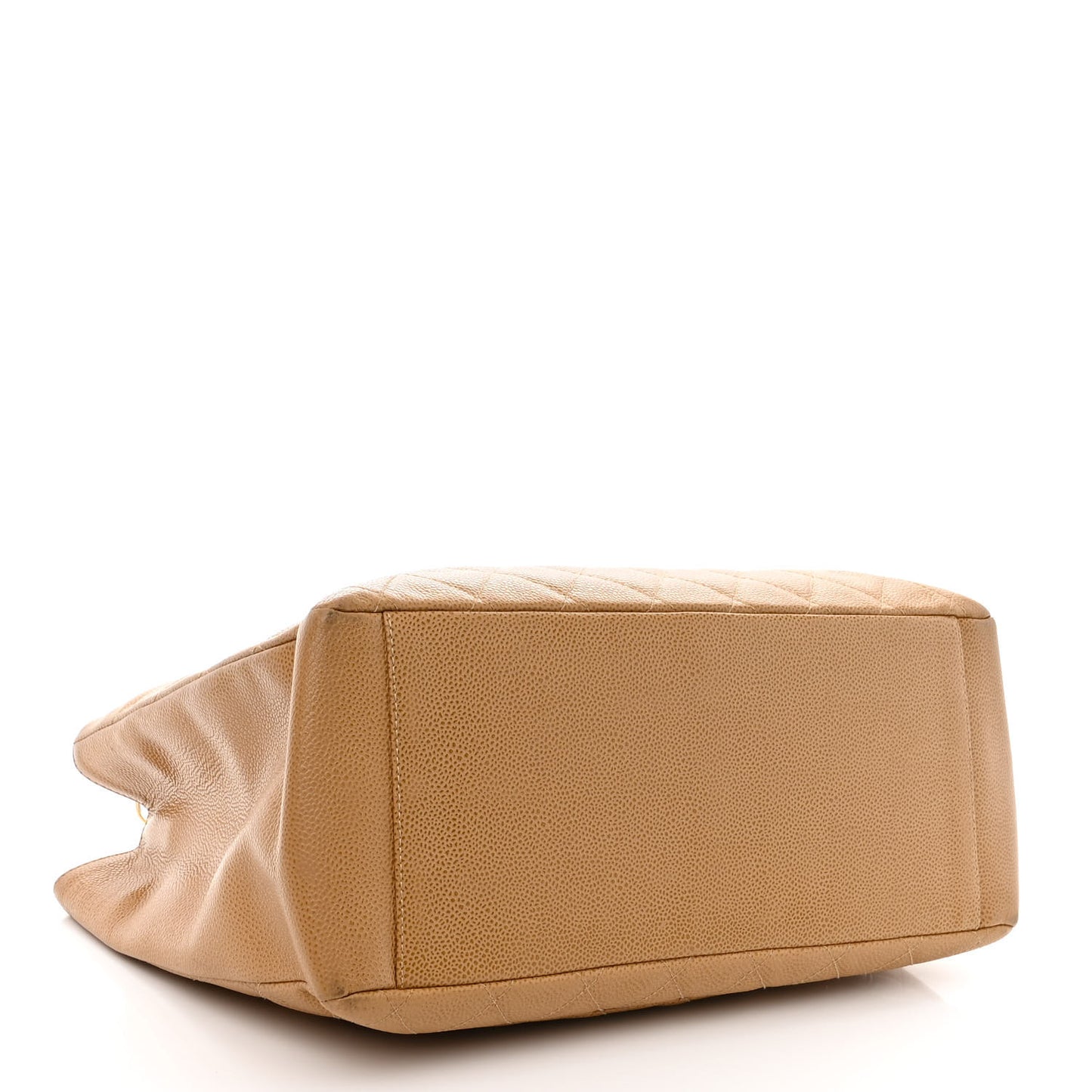 Caviar Quilted Grand Shopping Tote GST Beige