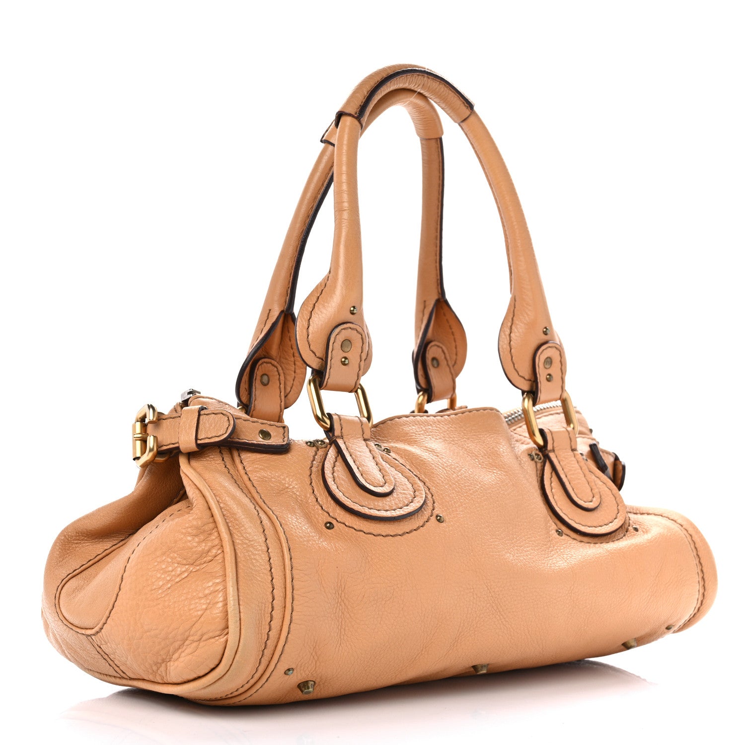 Chloe Calfskin Medium Paddington Satchel Beige 3 of 15