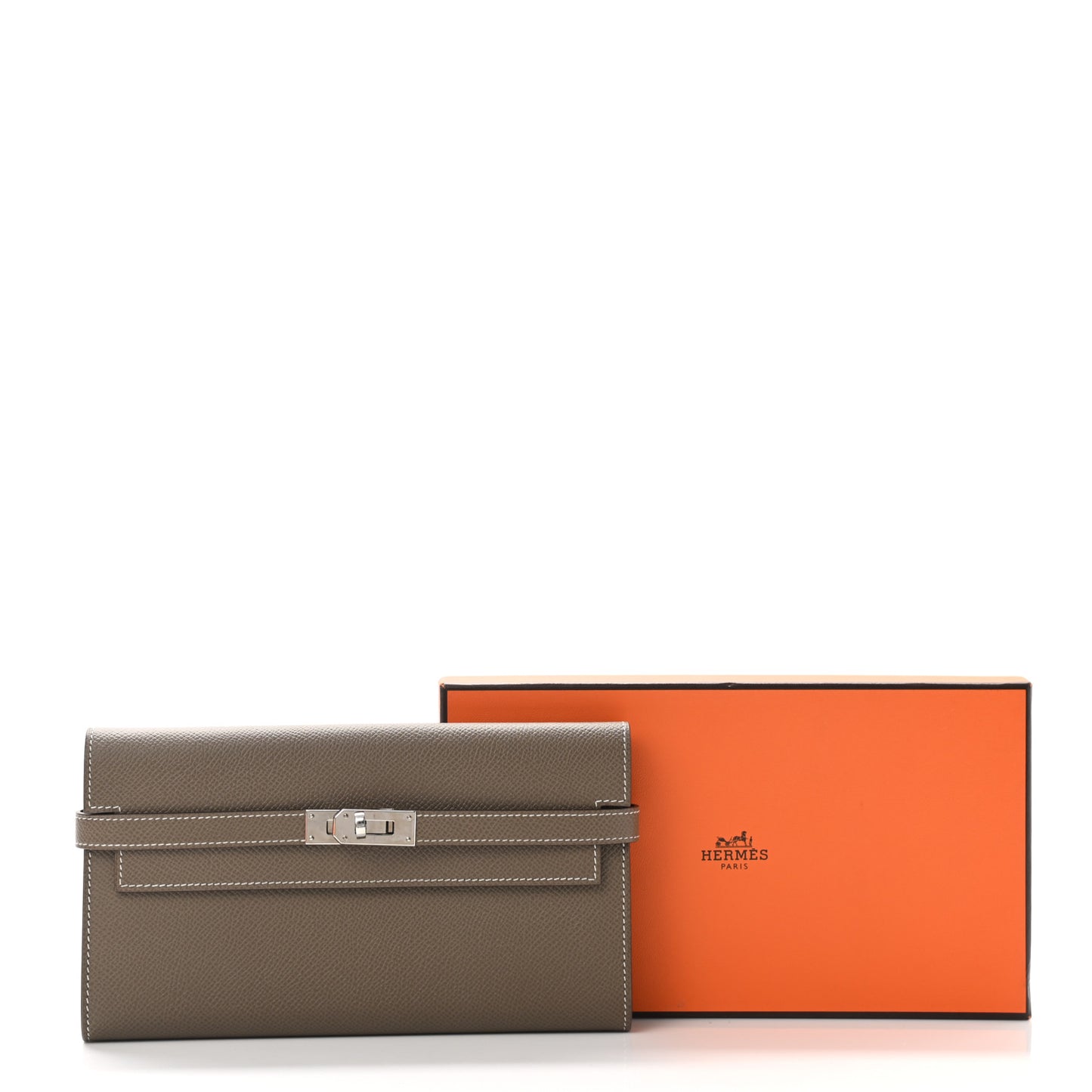 Epsom Kelly Longue Wallet Etoupe