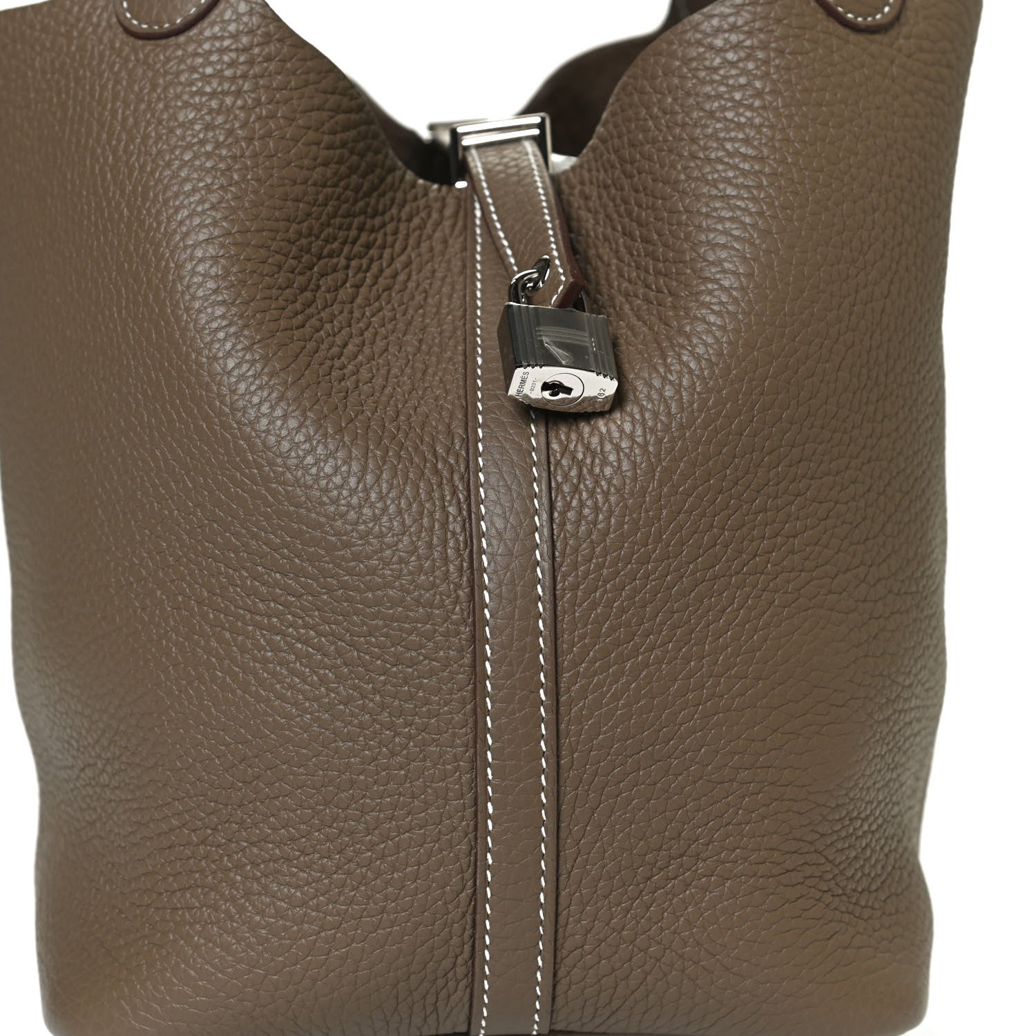 Hermes Taurillon Clemence Picotin Lock 22 MM Etoupe 7 of 9