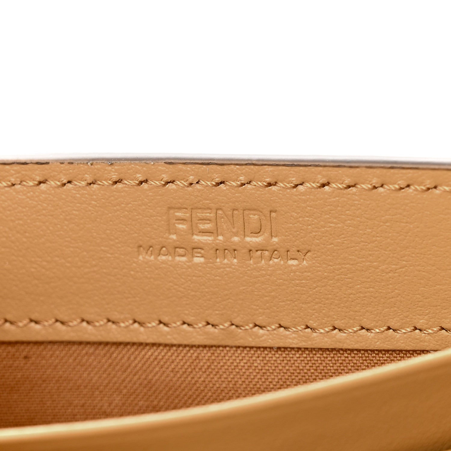 Fendi Vitello Termolagoon F is Fendi FF 1974 Embossed Continental Envelope Wallet On Chain Miele Scuro 7 of 12