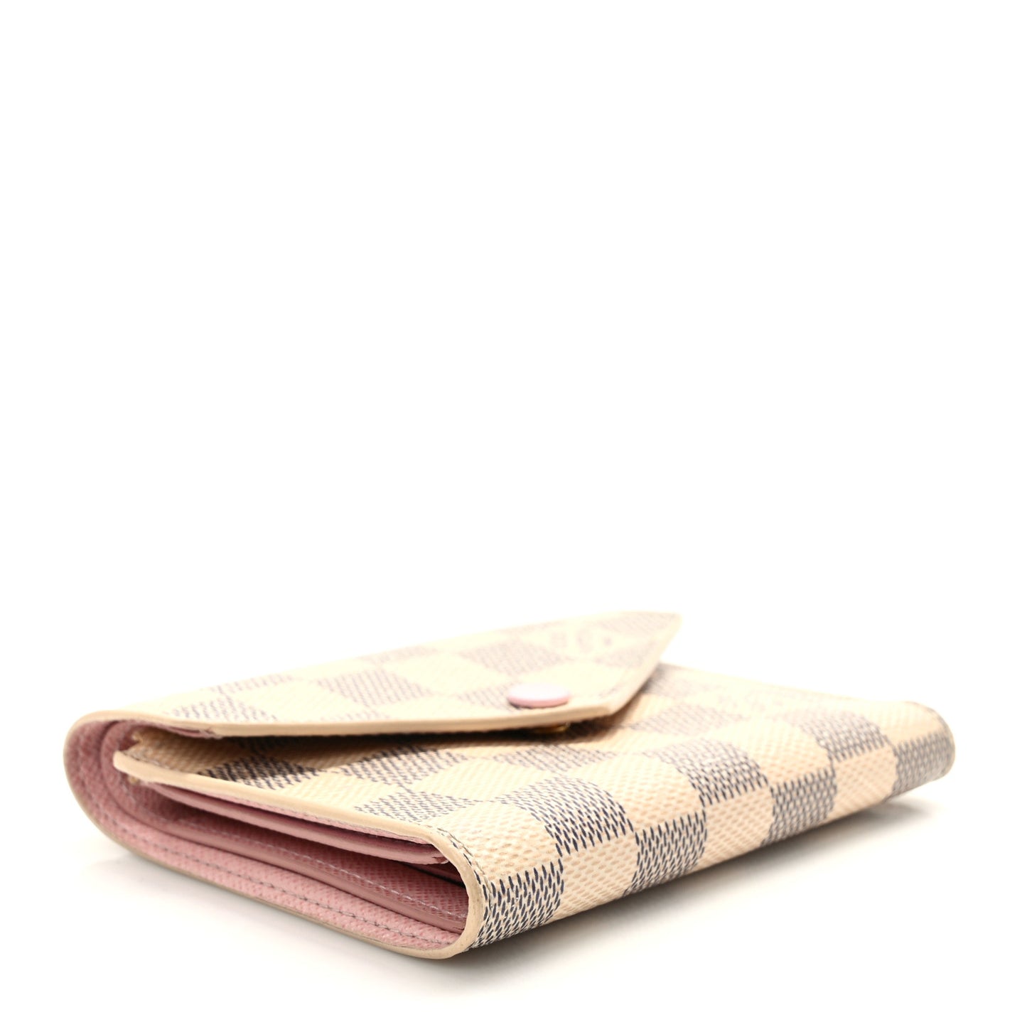 Damier Azur Victorine Wallet Rose Ballerine