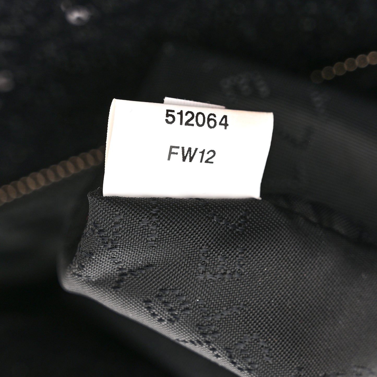 Sequin Small Falabella Tote Black