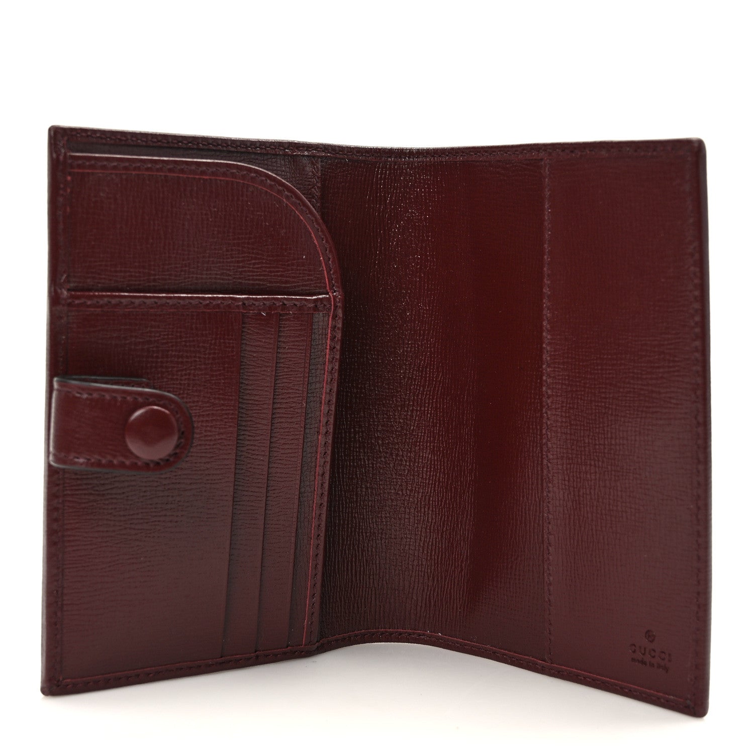 Gucci GG Supreme Monogram Azalea Calfskin Retro Interlocking G Passport Case Beige Red 3 of 7