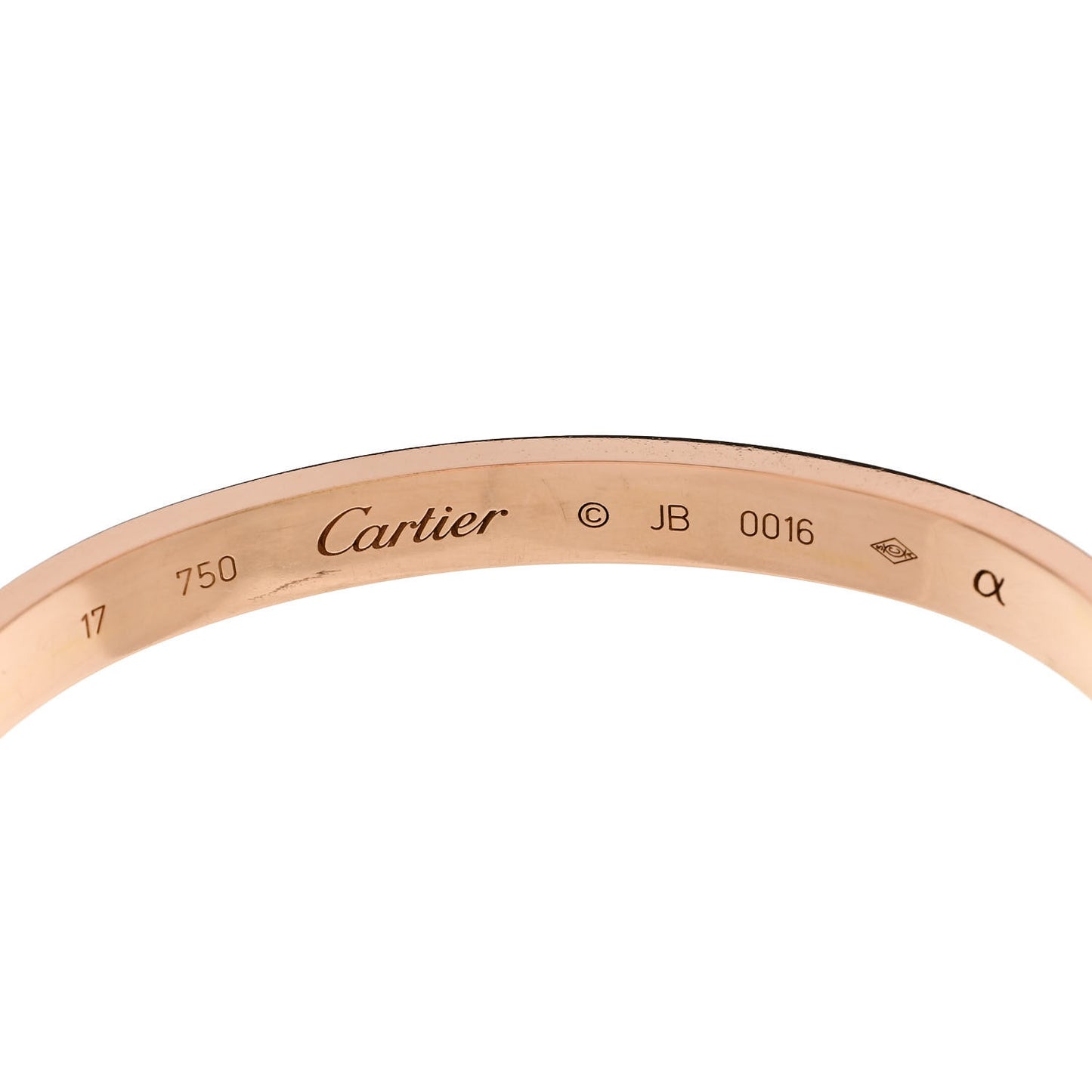 18K Pink Gold LOVE Bracelet 17