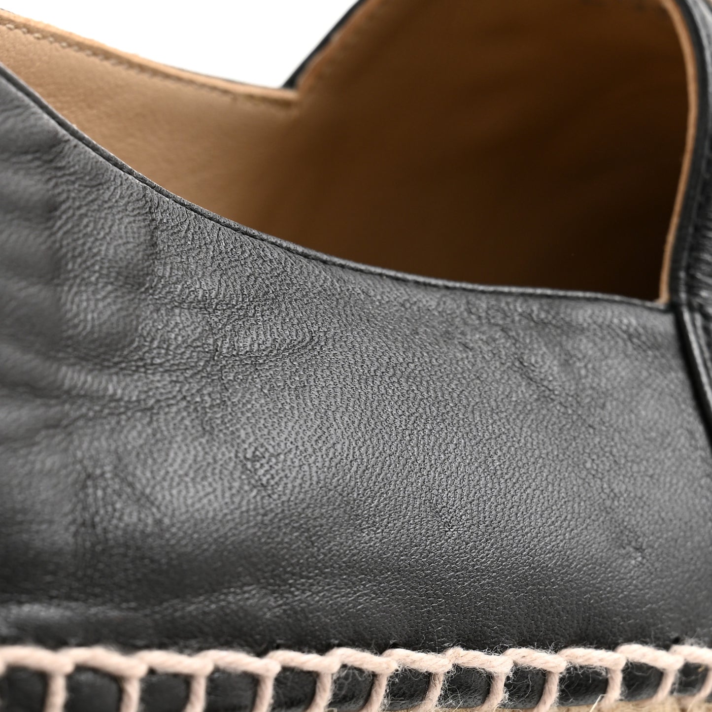 Lambskin Camellia CC Stud Espadrilles 40 40 Black