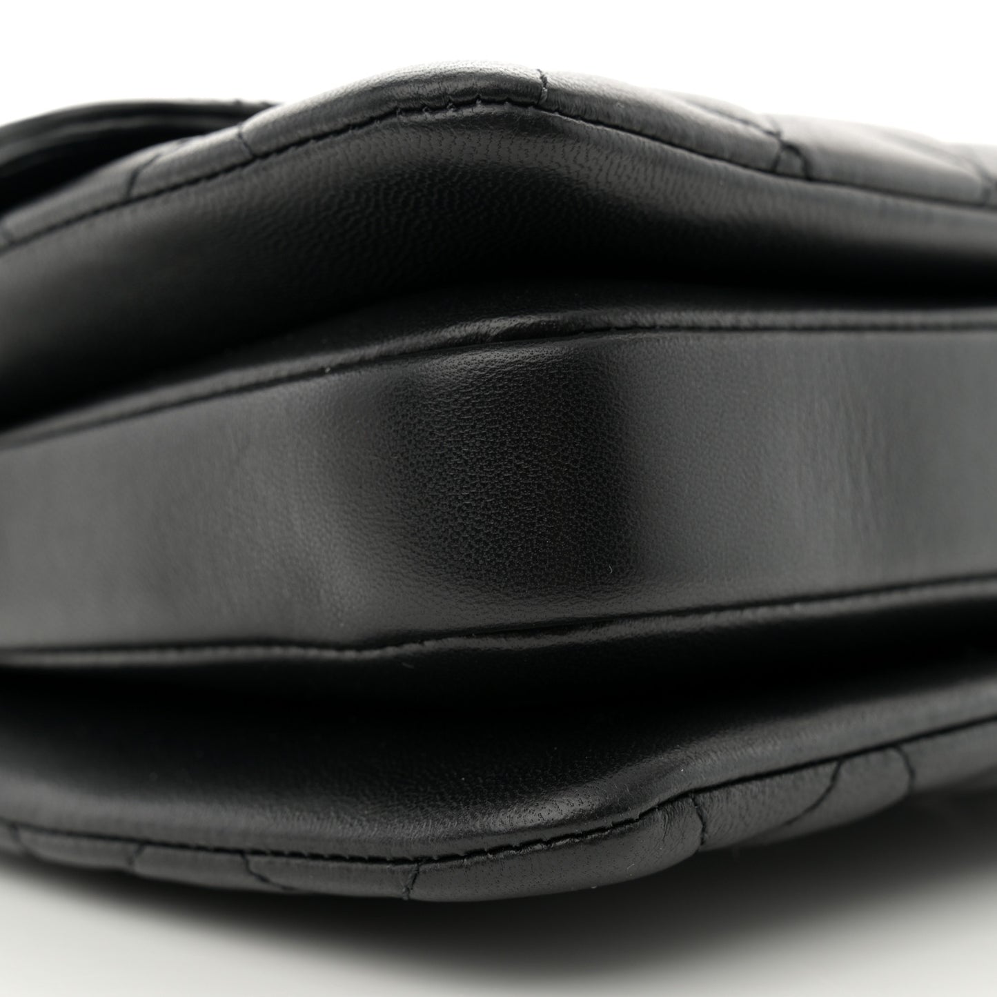 Lambskin Quilted Mini Trendy CC Dual Handle Flap Bag Black