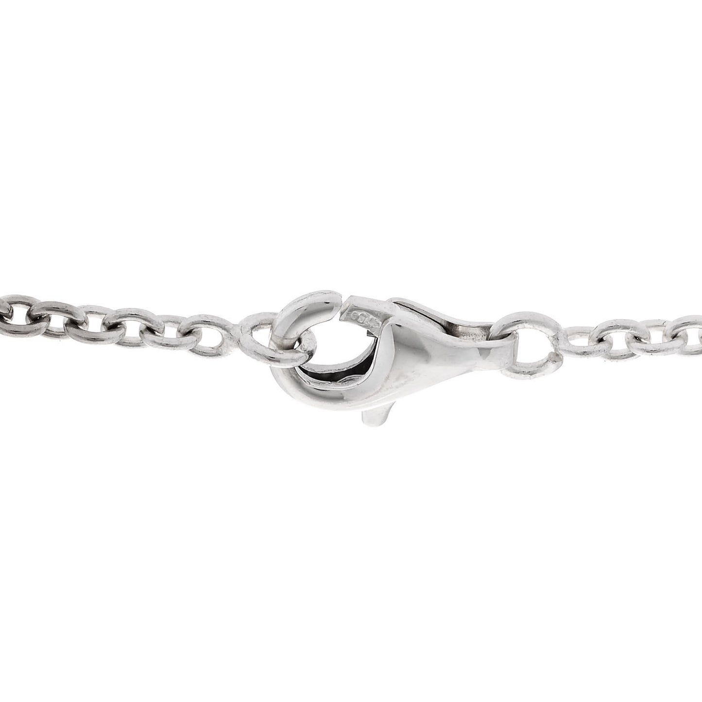 18K White Gold Gray Mother of Pearl Pure Alhambra Pendant Necklace