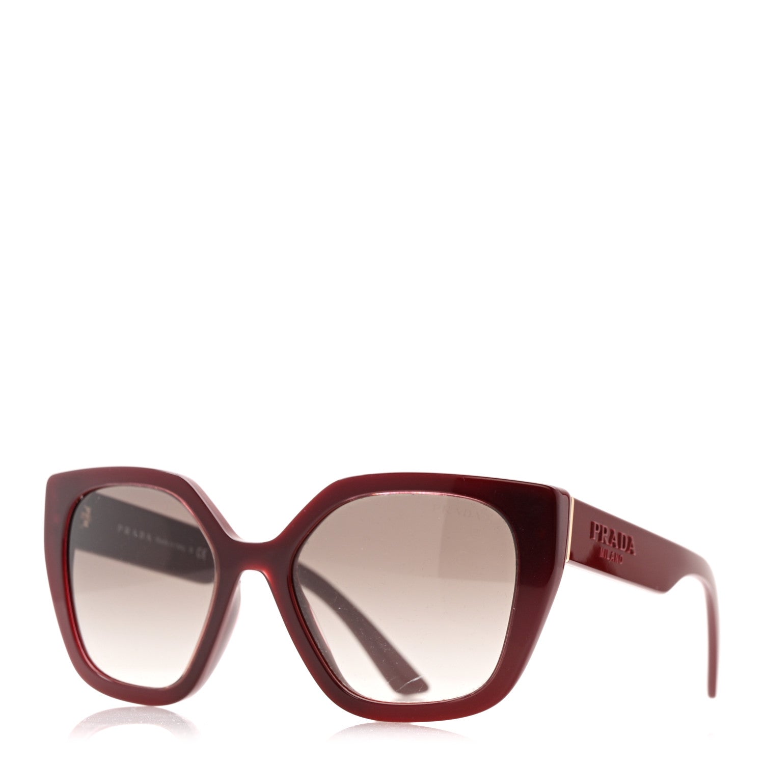 Prada Cat Eye Sunglasses SPR 24XS Burgundy 1830644 – FASHIONPHILE