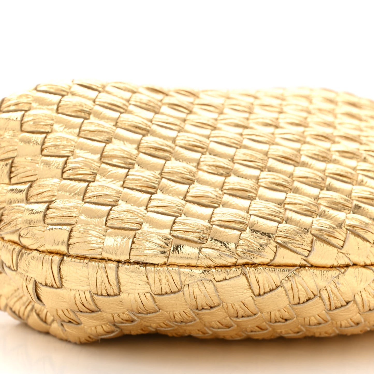Metallic Nappa Intrecciato Mini Jodie Gold