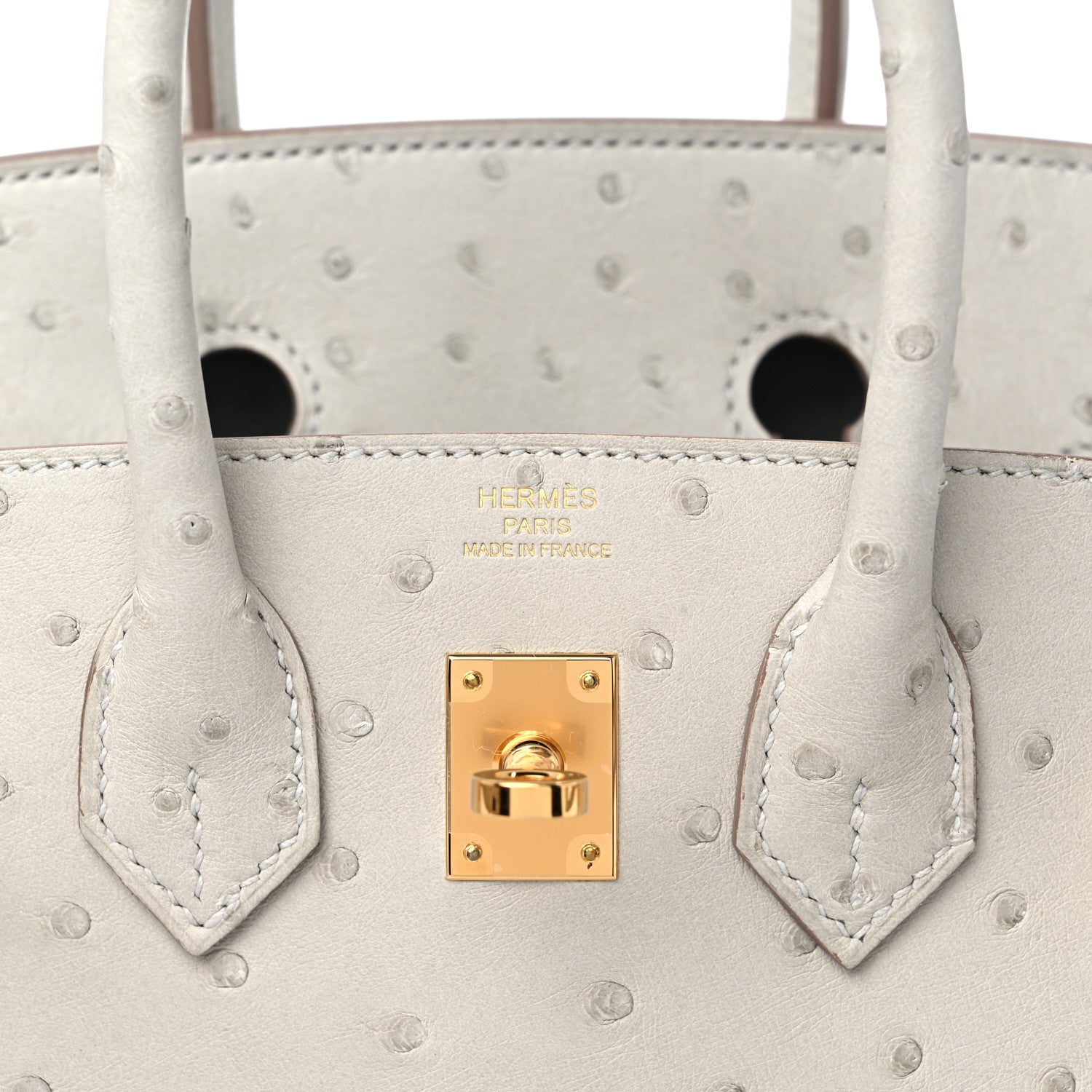 Hermes Ostrich Birkin 25 Gris Perle 6 of 10