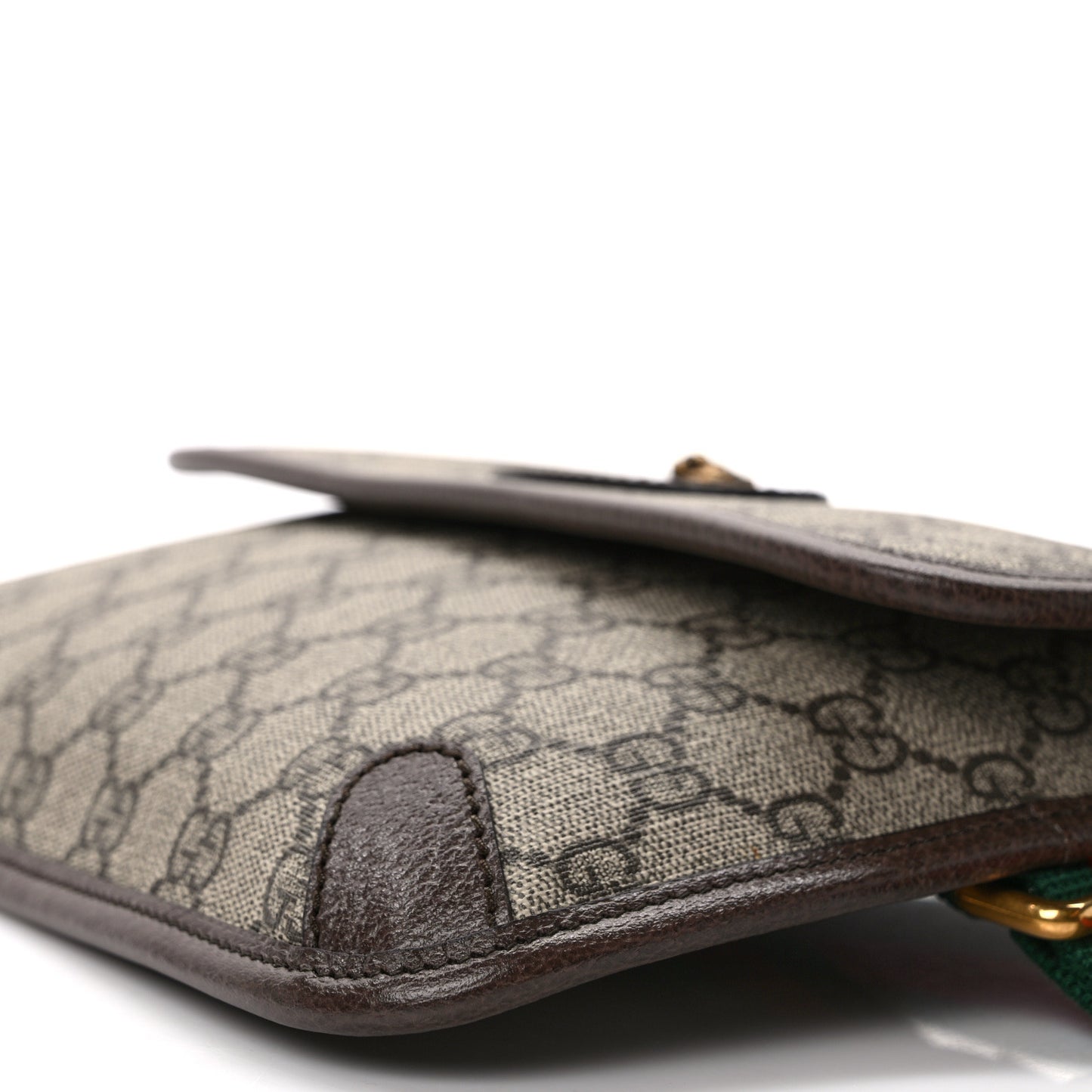 GG Supreme Monogram Neo Vintage Web Belt Bag Brown