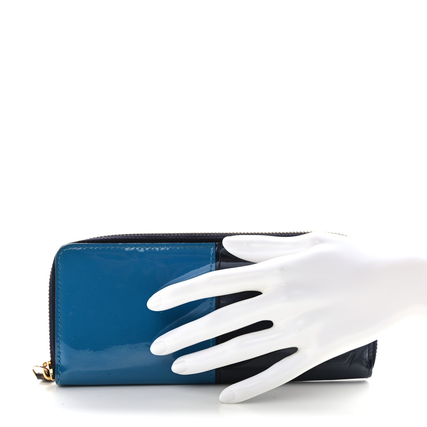 Vernis Miroir Clemence Wallet Blue