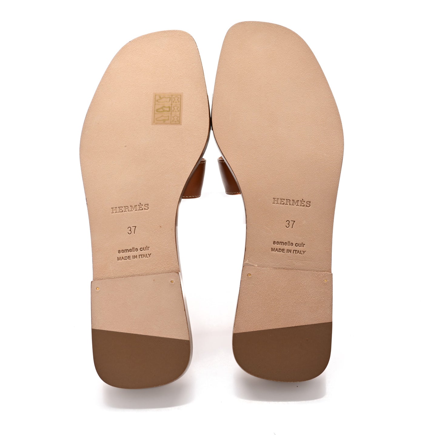 Box Calfskin Oran Sandals 37 Gold