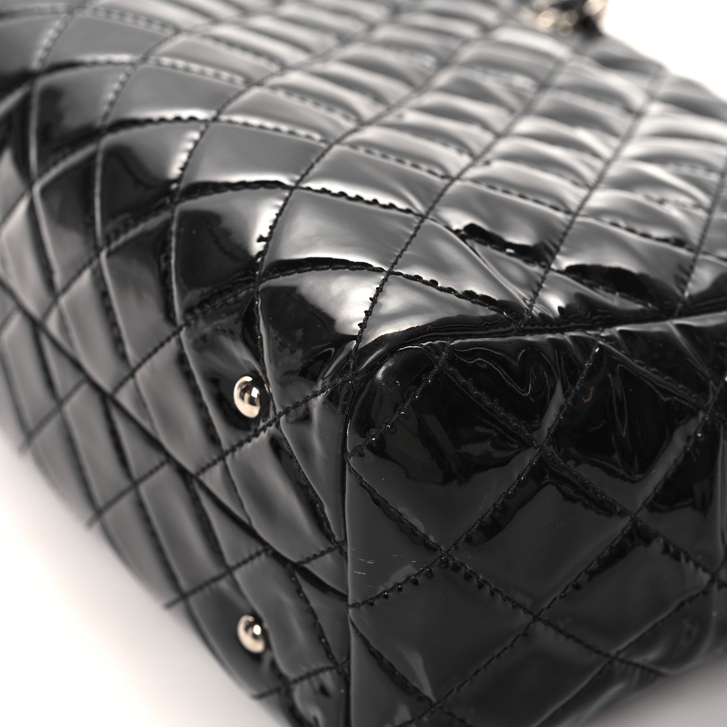 Chanel Patent Quilted Large Coco Shine Shopping Tote Black 12 of 12