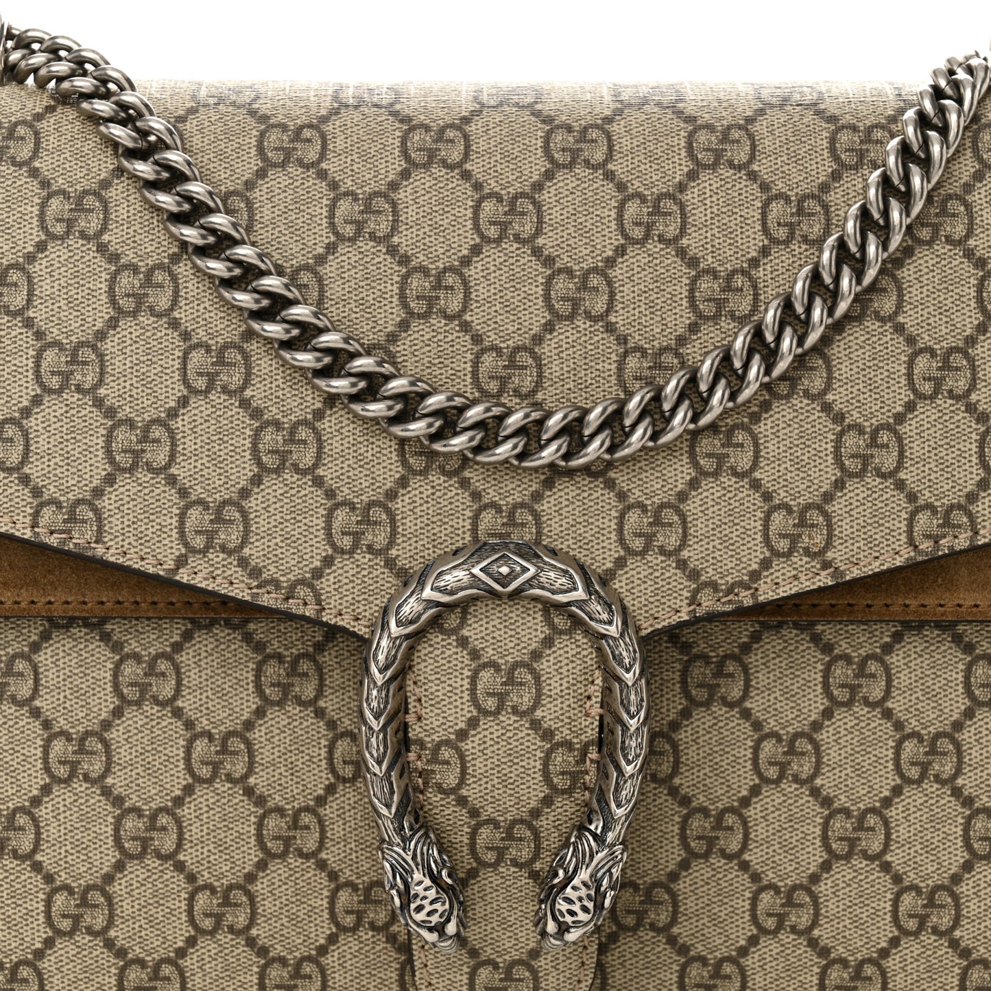 GG Supreme Monogram Medium Dionysus Shoulder Bag Taupe