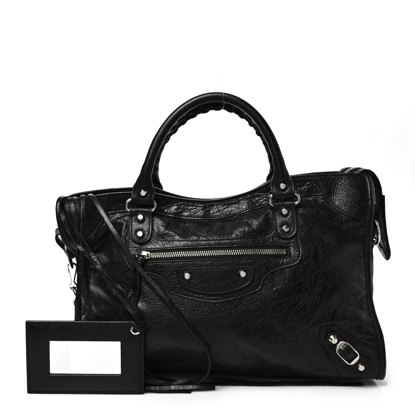 Agneau Classic Silver Hardware City Black