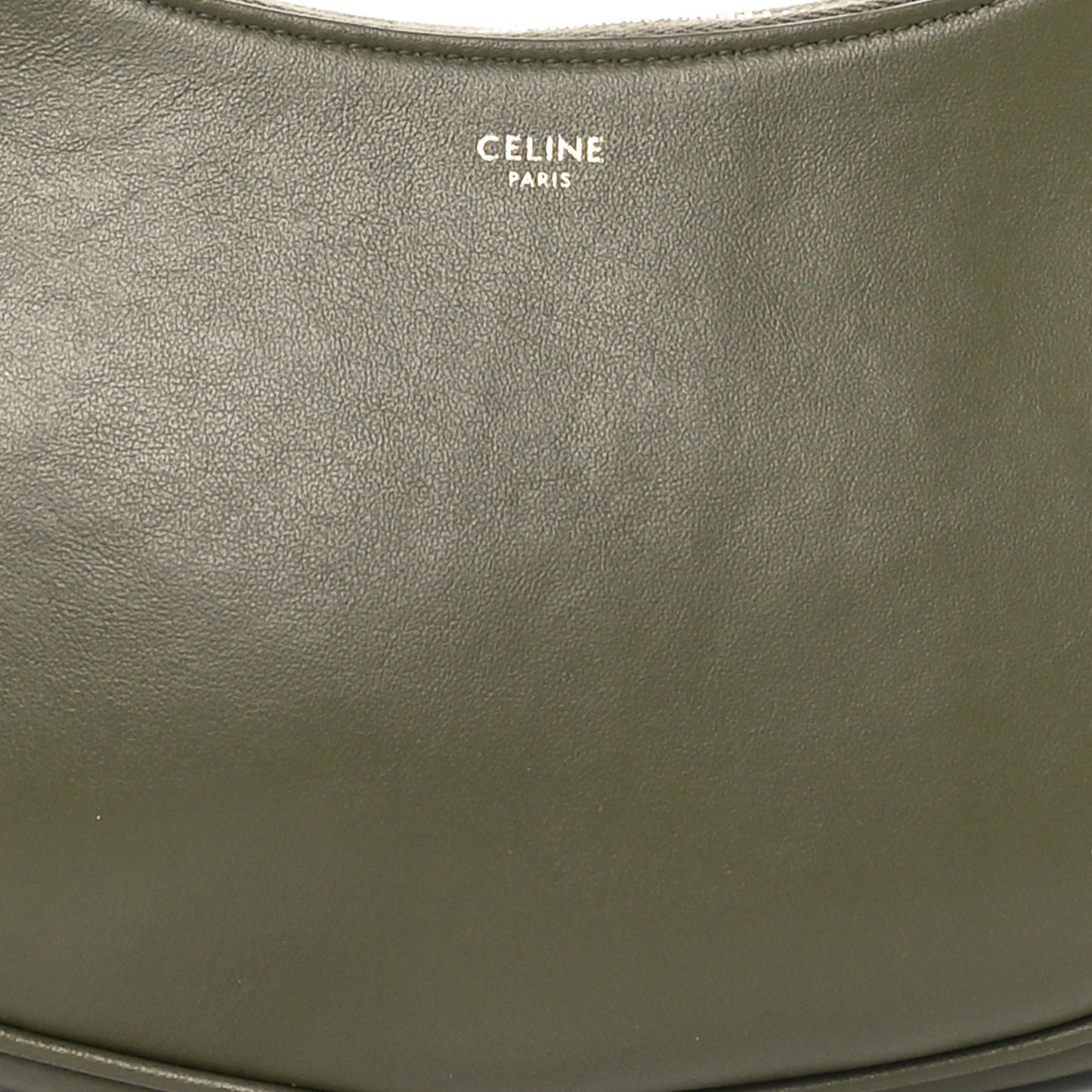 Smooth Calfskin Medium Strap Ava Shoulder Bag Dark Olive