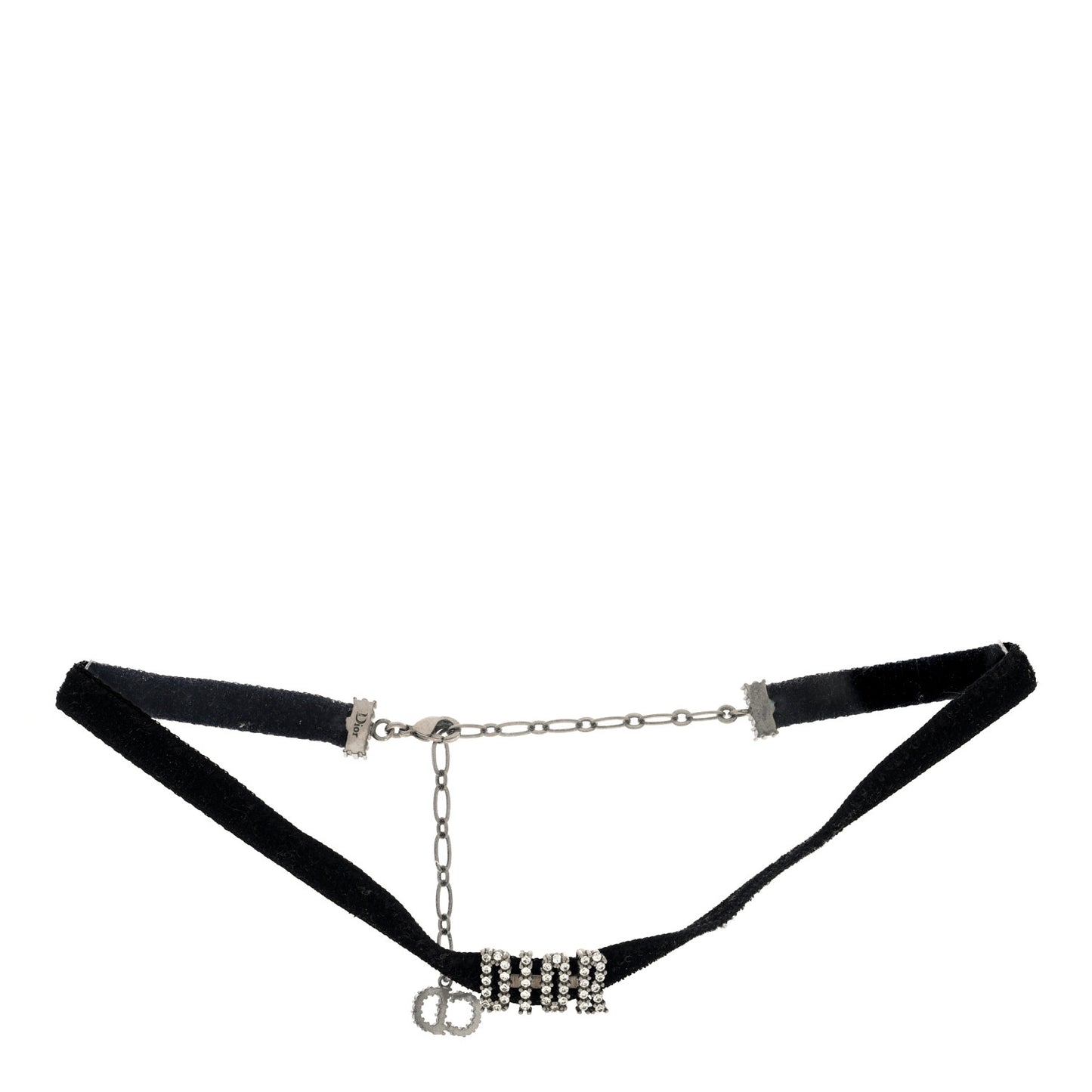 Velvet Crystal DIOR Choker Necklace Black
