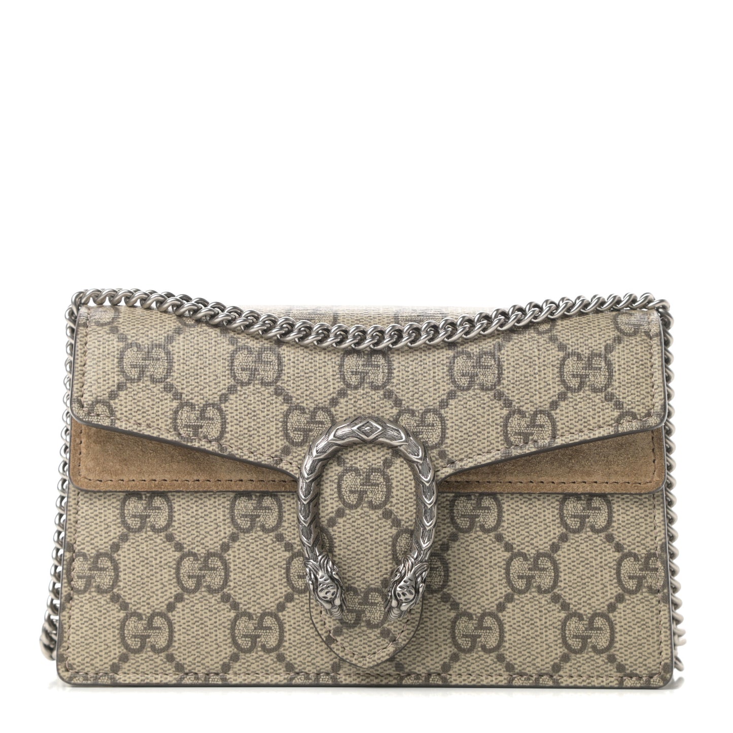GG Supreme Monogram Super Mini Dionysus Shoulder Bag Taupe