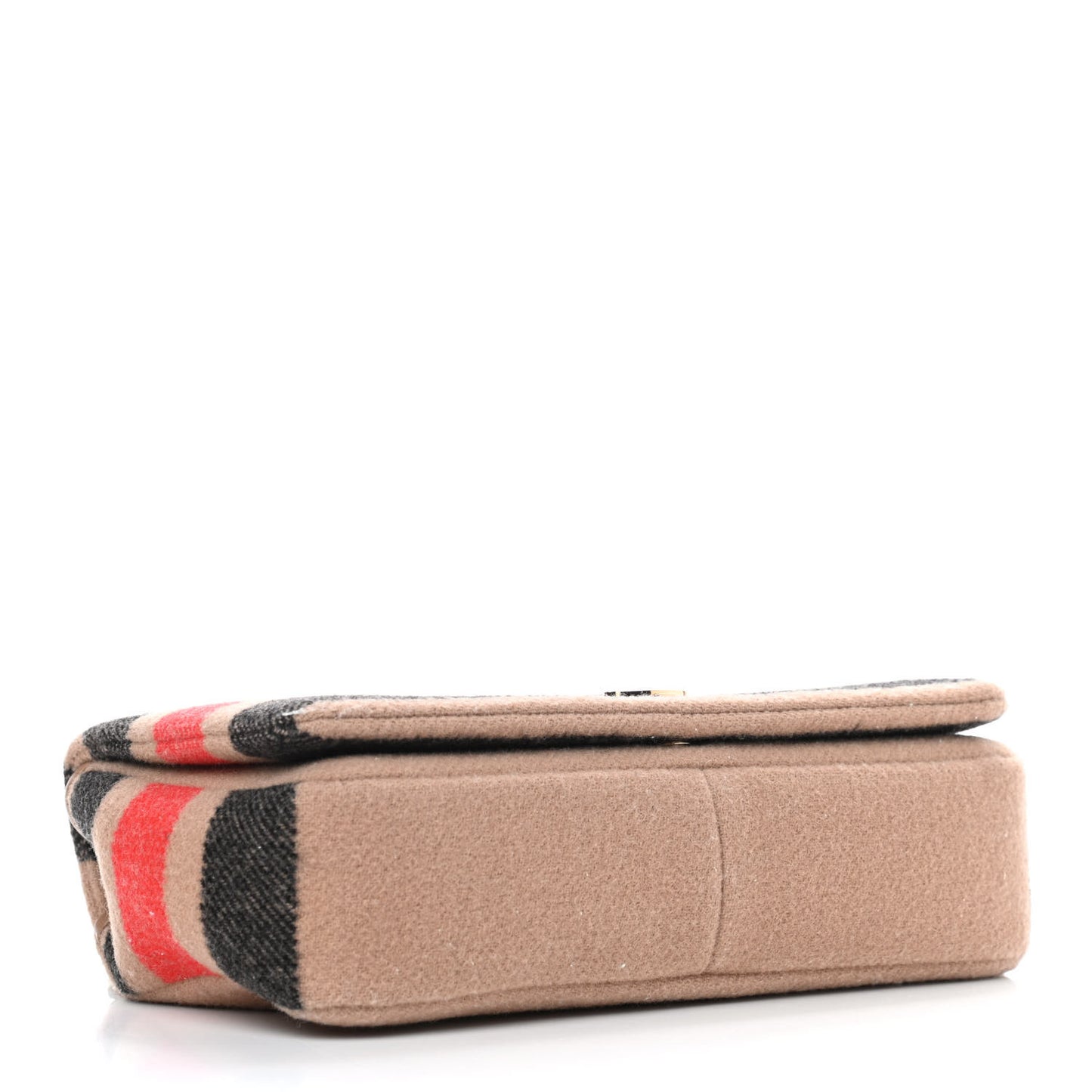 Wool Striped Small Lola Bag Beige