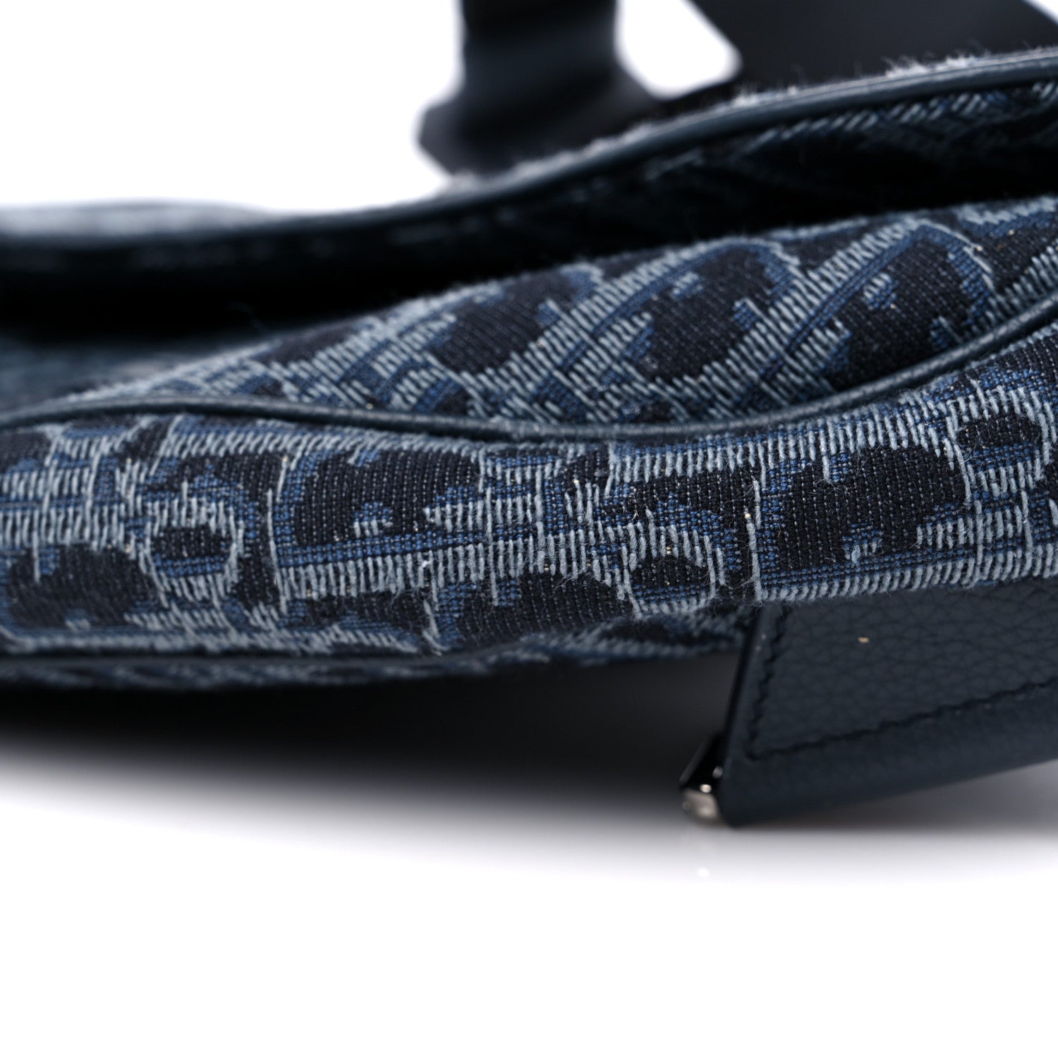 Christian Dior Oblique Mens Saddle Bag Blue 9 of 13