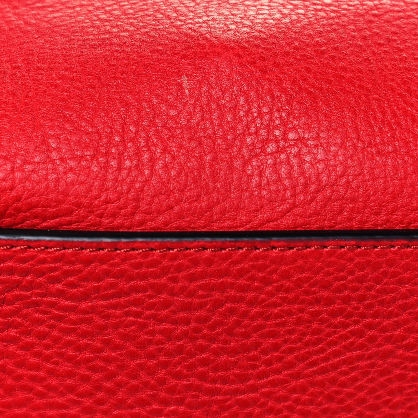 Grainy Calfskin House Check Small Maidstone Red