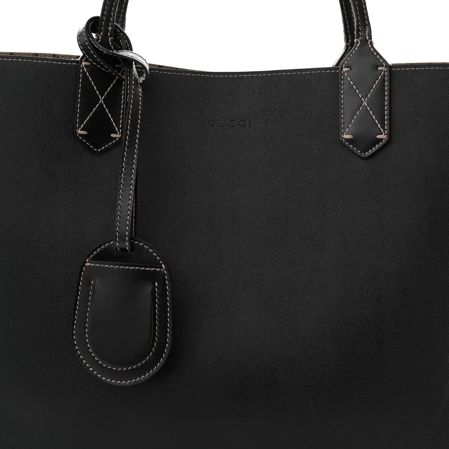 Calfskin GG Supreme Monogram Medium Reversible Tote Black