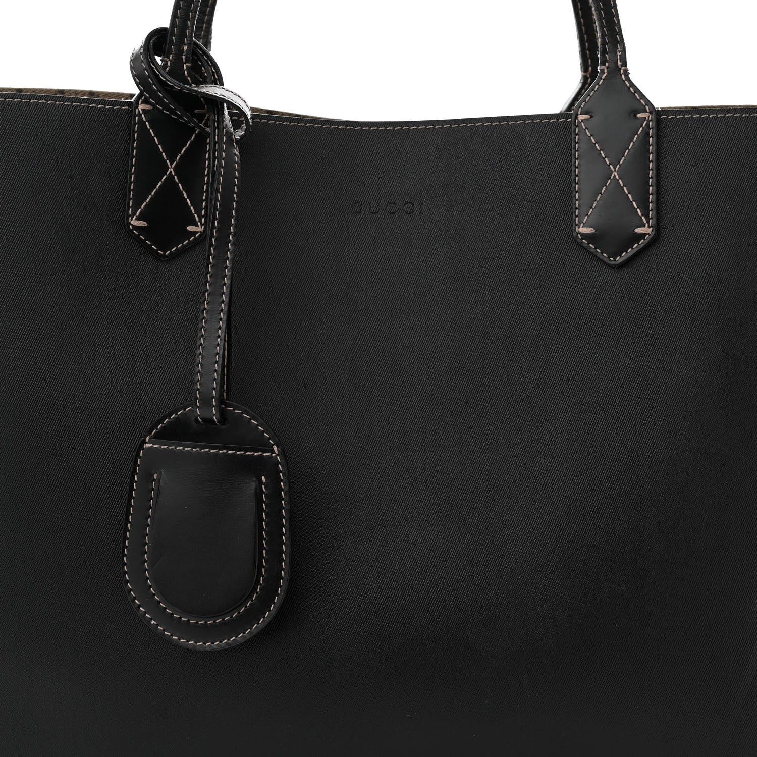 Gucci Calfskin GG Supreme Monogram Medium Reversible Tote Black 12 of 20