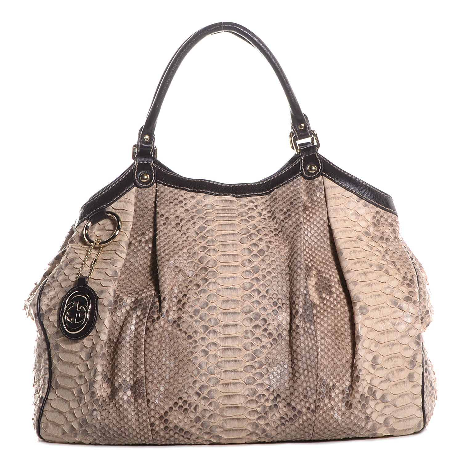 Gucci Python Large Sukey Tote Brown 84683 – FASHIONPHILE