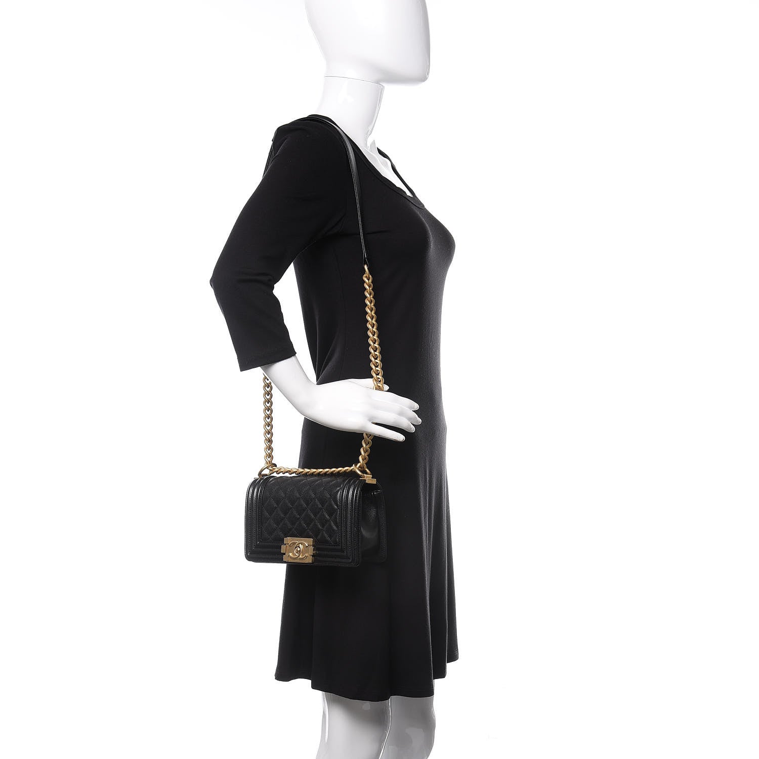 Chanel Caviar Quilted Small Boy Flap Black 2 of 11