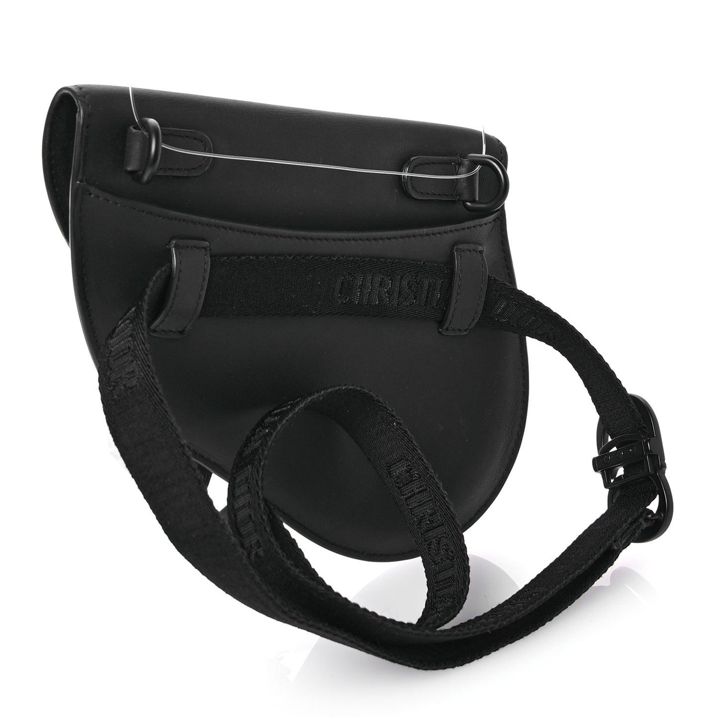 Ultra Matte Calfskin Saddle Belt Bag Black