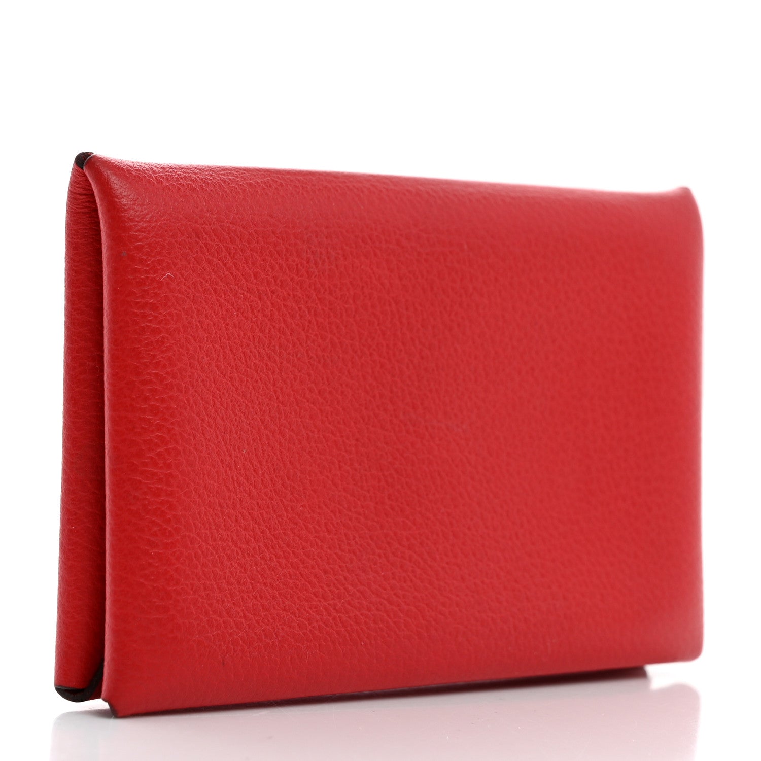 Hermes Evercolor Calvi Card Case Rouge De Coeur 3 of 8