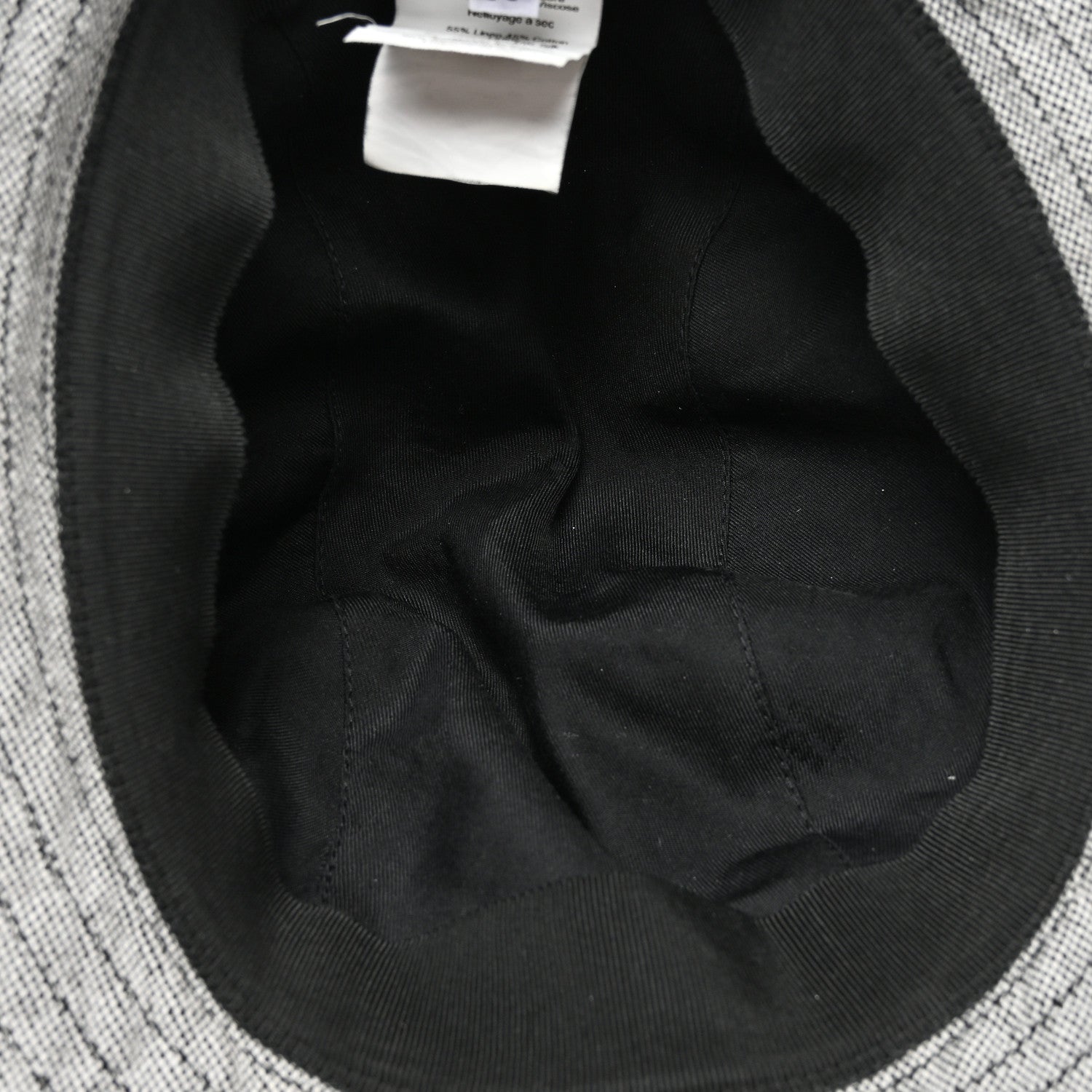 Hermes Linen Cotton Colette Bucket Hat 58 Black 8 of 9