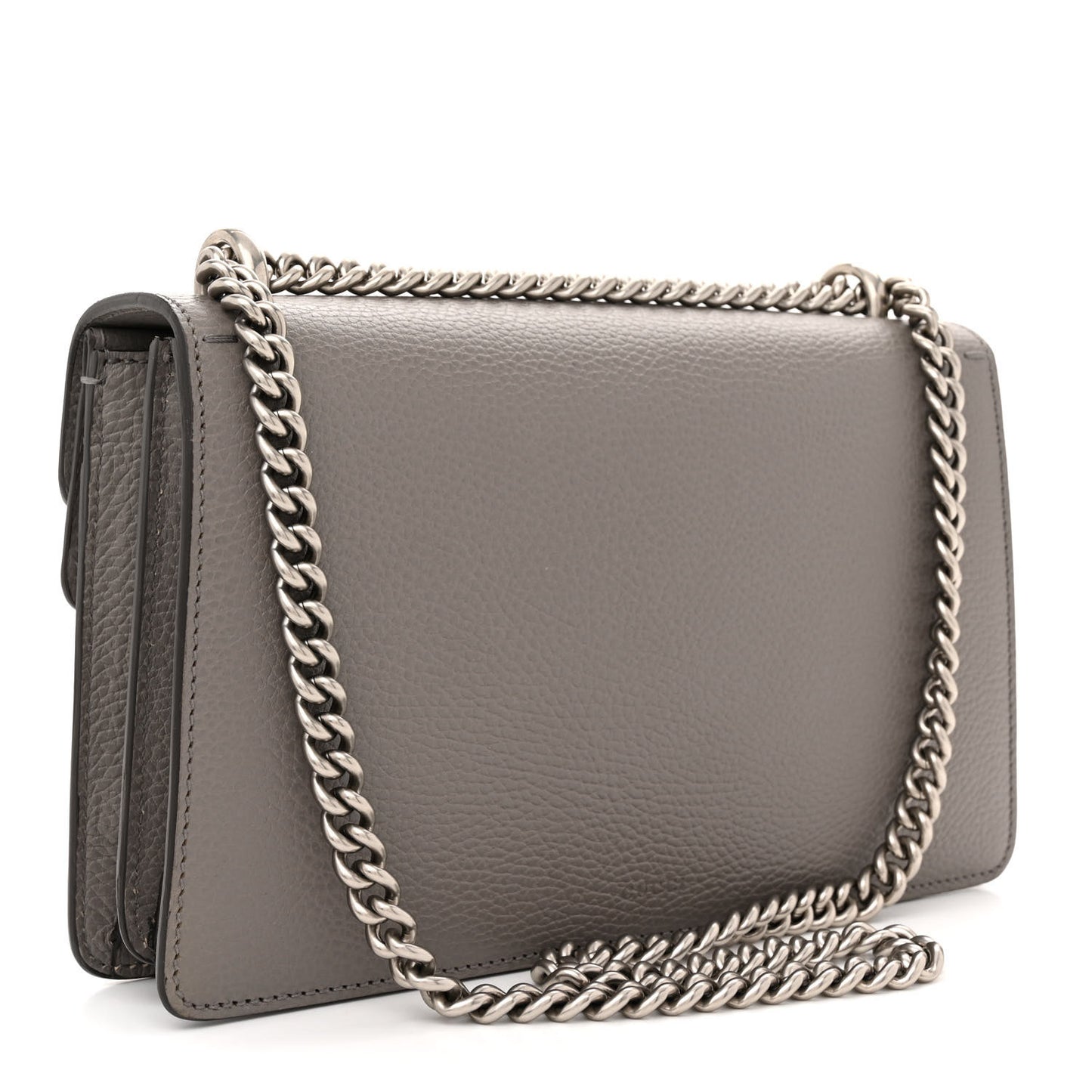 Pebbled Calfskin Small Dionysus Shoulder Bag Dusty Grey