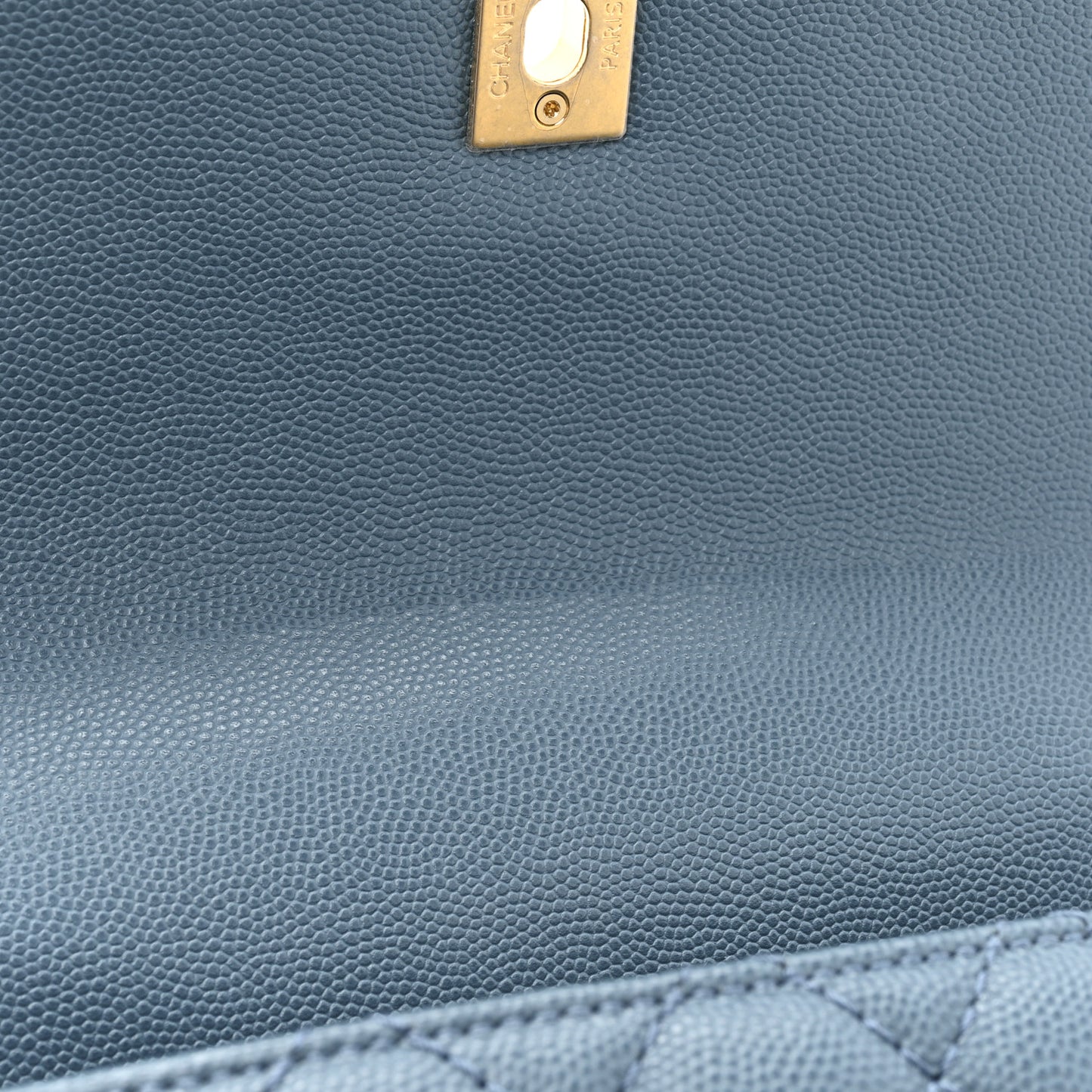 Caviar Quilted Mini Coco Handle Flap Blue